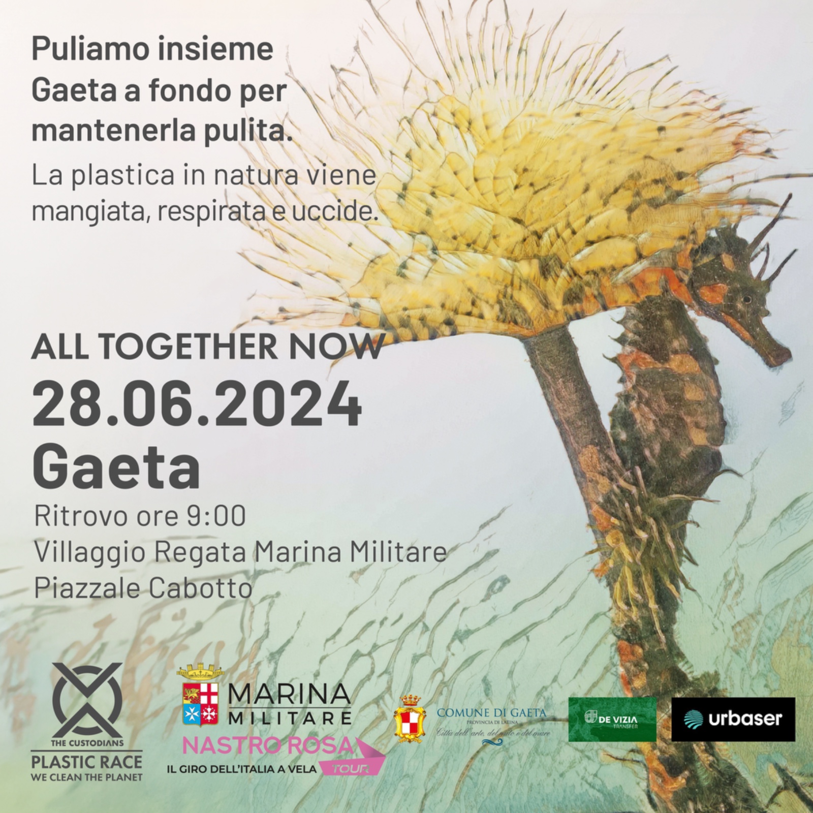 The Custodians Plastic Race, format di pulizia sistematica di tutto il territorio, urbano e naturale, farà tappa a Gaeta il  28 giugno 2024 come pa...